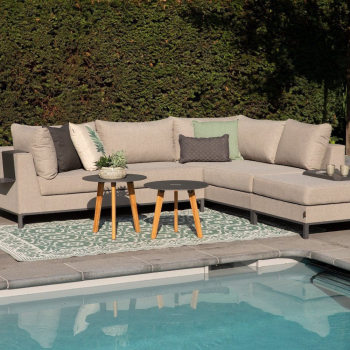 Preview: EXOTAN® Sicilie Gartenlounge Nanotex Taupe Rechts